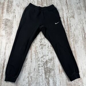 Nike Black Jogging Sweatpants Size Small Embroidered  Logo Pockets